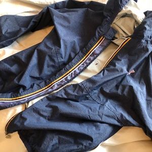 Blue and rainbow windbreaker